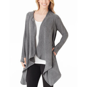 NWT Cuddl Duds Fleecewear With Stretch Long Sleeve Hooded Wrap  S/M